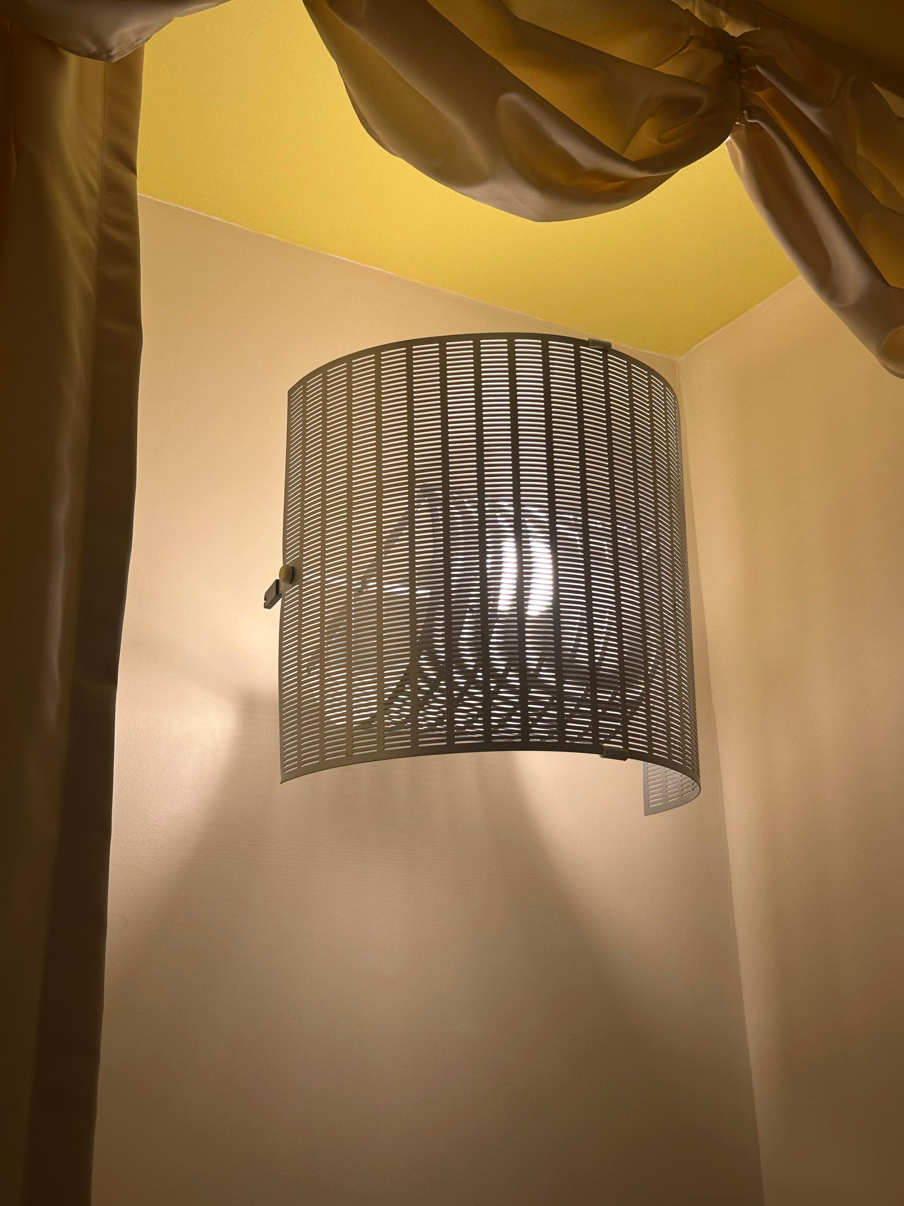 Mario Botta, Silver Shogun Wall Light Sconce by Artemide, Italy For Sale 4