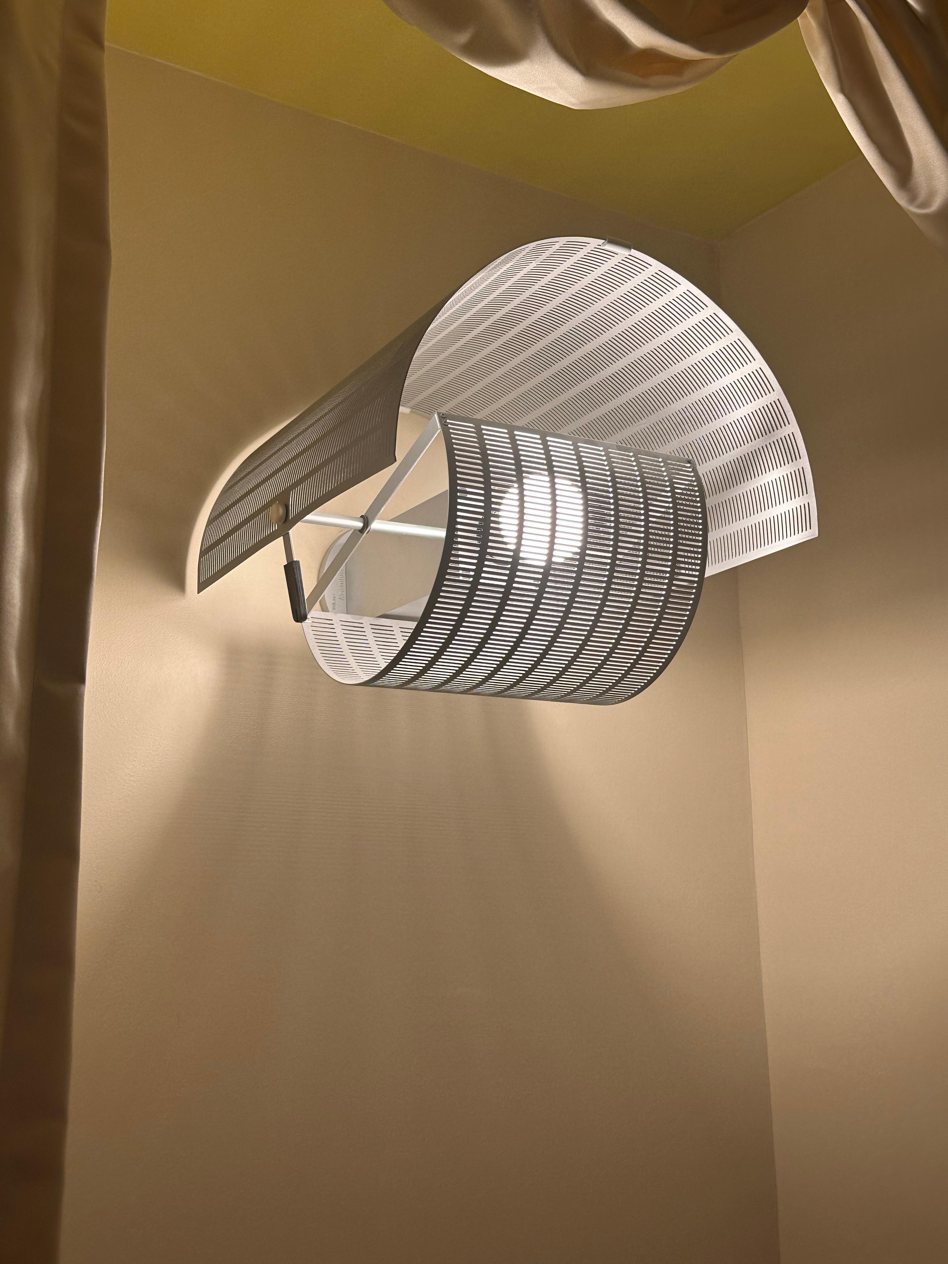 Late 20th Century Mario Botta, Silver Shogun Wall Light Sconce by Artemide, Italy For Sale