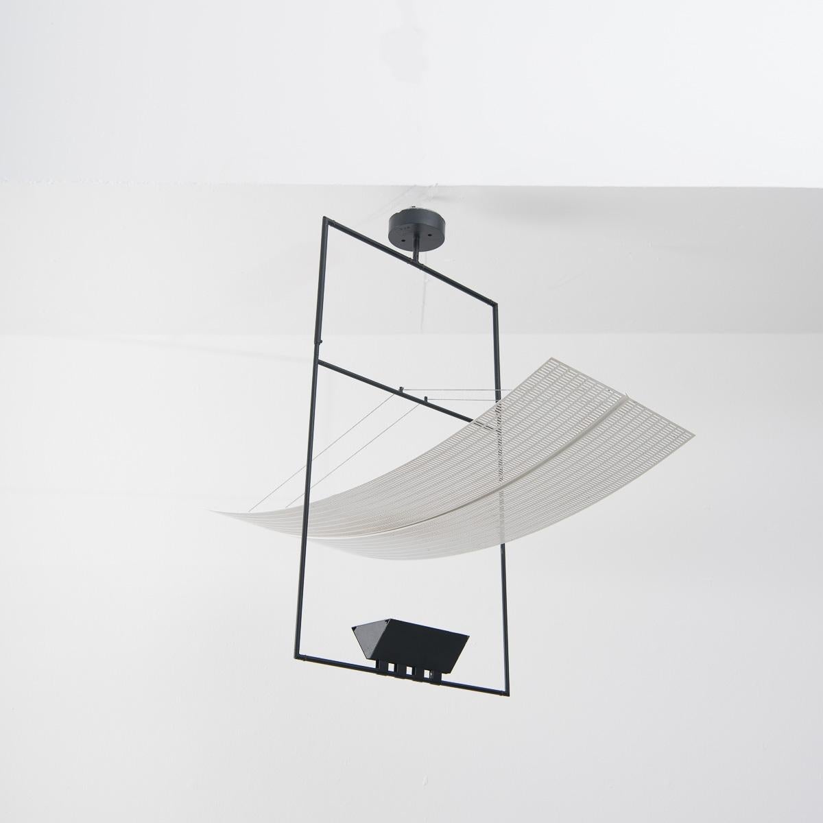 Forgiato Lampadario Zefiro di Mario Botta per Artemide, Italia, 1980 in vendita