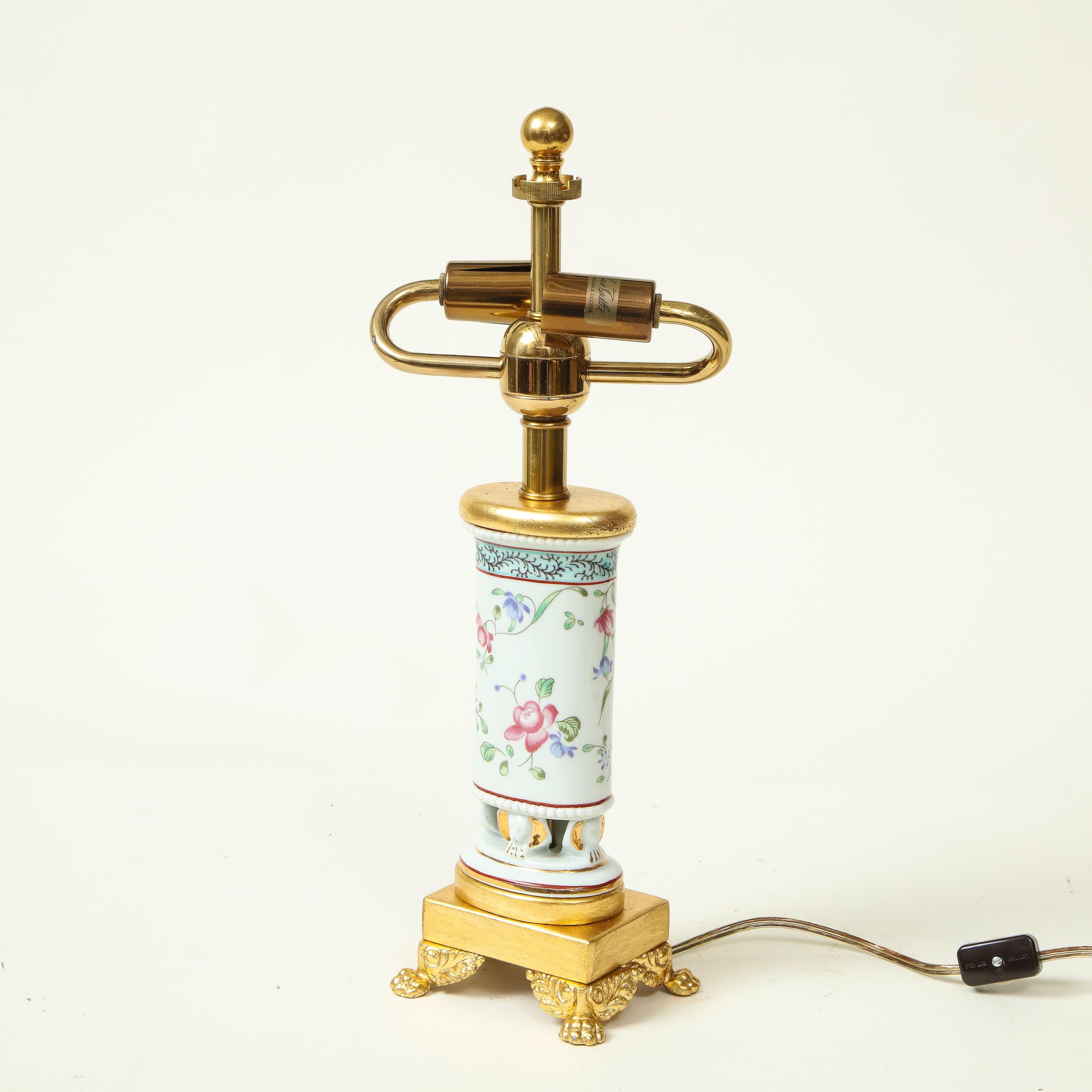 Mario Buatta Chinese Export Style Porcelain Table Lamp In Good Condition In New York, NY