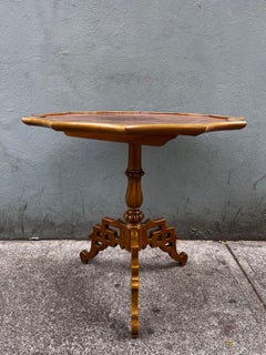 Mario Buatta Collection John Widdicomb Chinoisserie Burlwood Center Hall Table