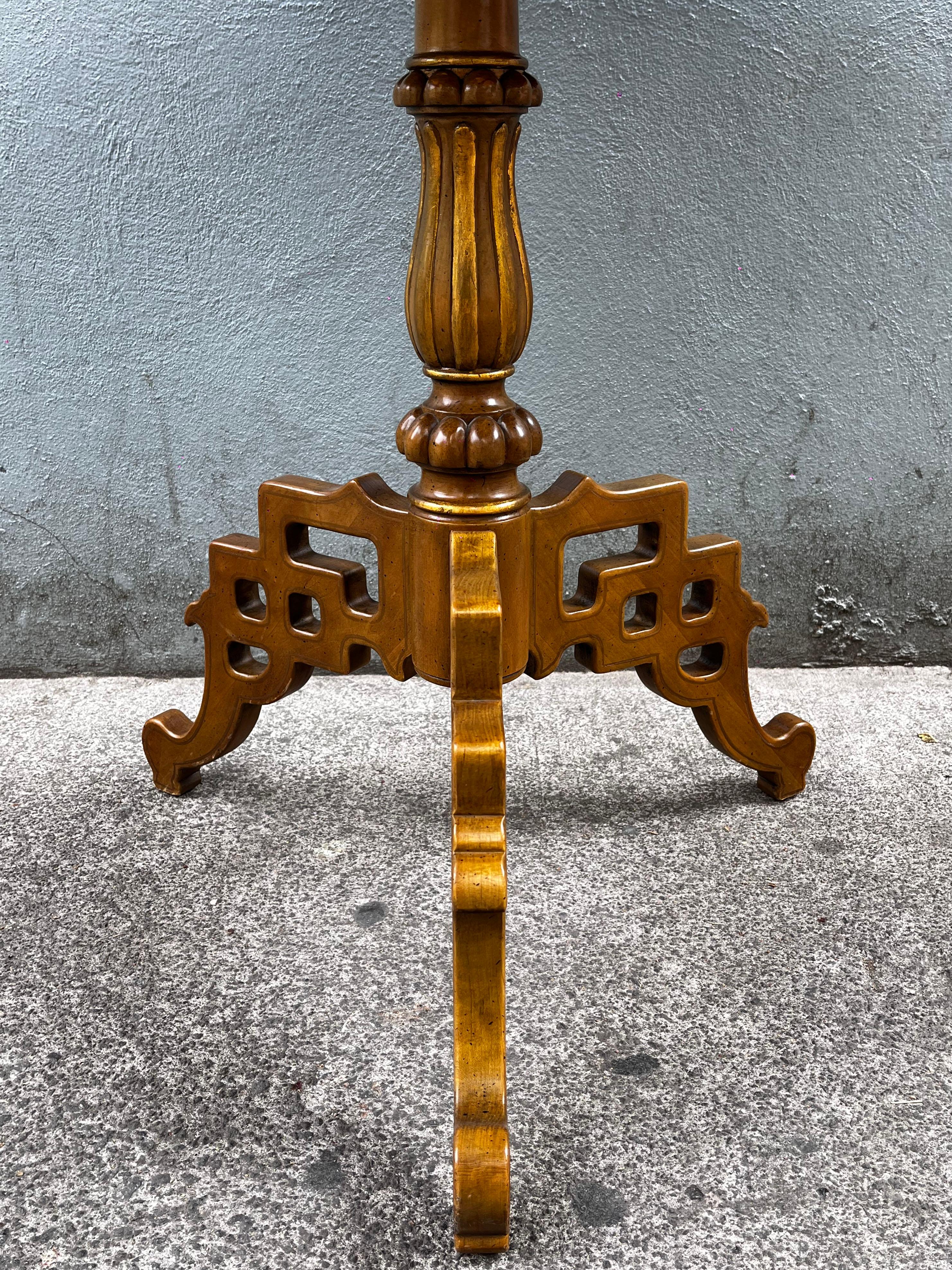 Mario Buatta Collection John Widdicomb Chinoisserie Burlwood Center Hall Table im Zustand „Gut“ im Angebot in Mexico City, MX