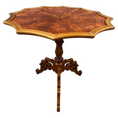 Mario Buatta Collection John Widdicomb Chinoisserie Burlwood Center Hall Table