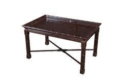 Mario Buatta for John Widdicomb Chinese Chippendale Faux Bamboo Coffee Table