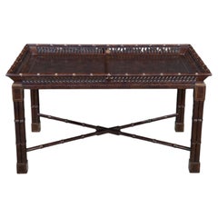 Mario Buatta for John Widdicomb Chinese Chippendale Faux Bamboo Coffee Table