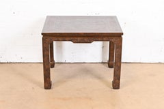 Mario Buatta for John Widdicomb Chinoiserie Faux Tortoise Shell Side Table