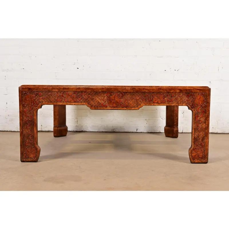 Mario Buatta pour John Widdicomb Table basse Chinoiserie Hollywood Regency en vente 5