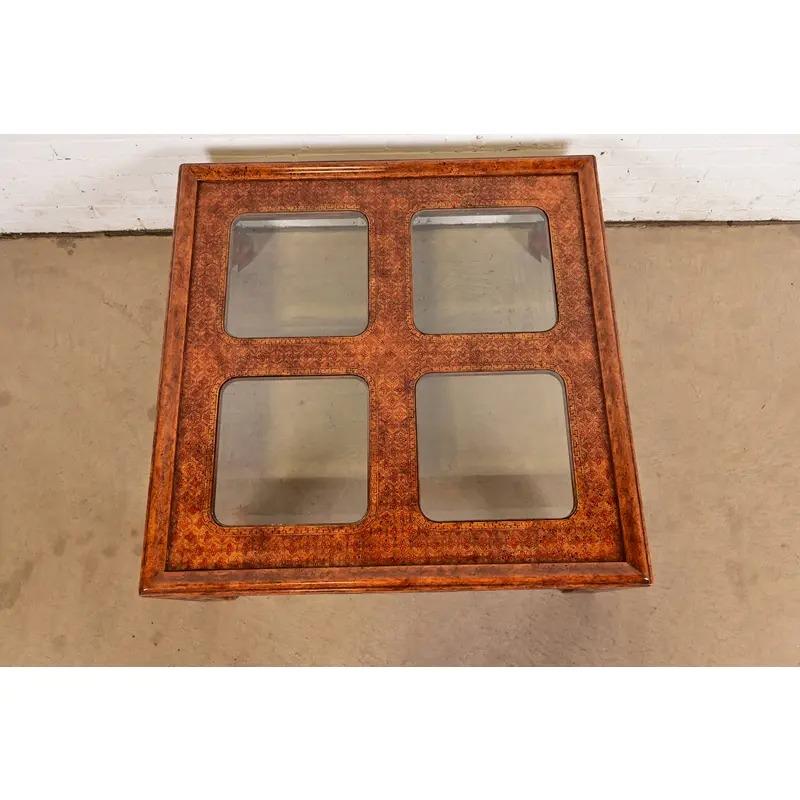 Mario Buatta pour John Widdicomb Table basse Chinoiserie Hollywood Regency en vente 1