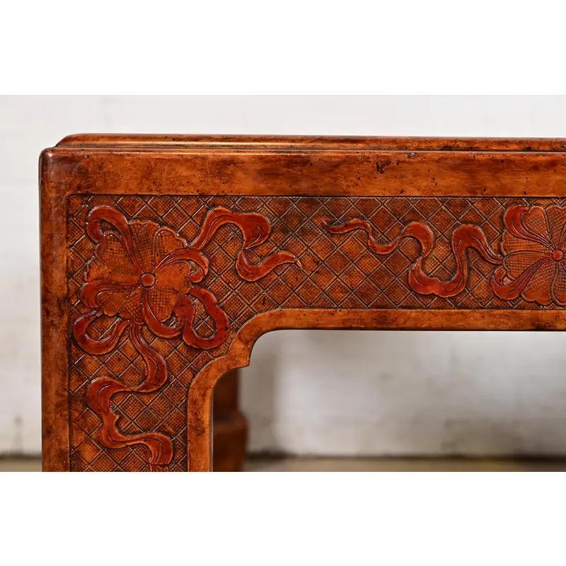 Mario Buatta pour John Widdicomb Table basse Chinoiserie Hollywood Regency en vente 3