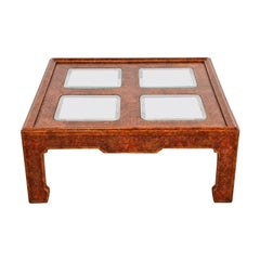 Mario Buatta pour John Widdicomb Table basse Chinoiserie Hollywood Regency