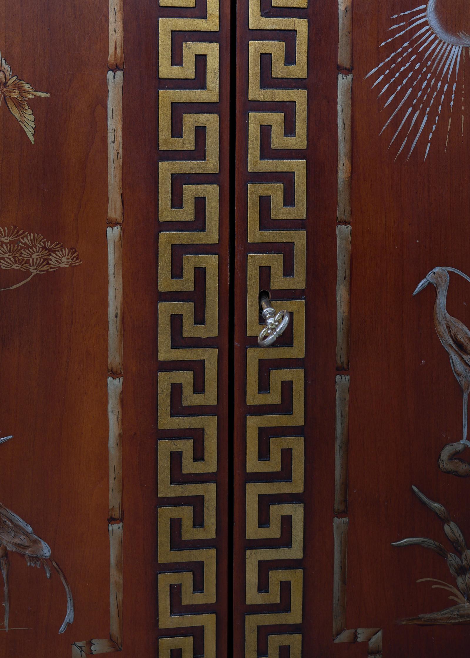 Mario Buatta for Widdicomb Chinoiserie Decorated Server Cabinet 3