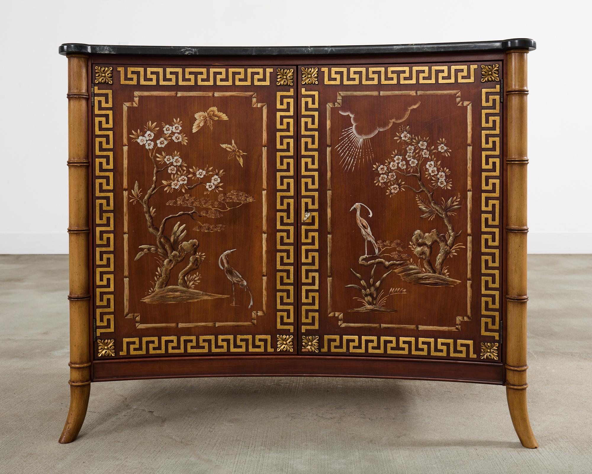Mario Buatta for Widdicomb Chinoiserie Decorated Server Cabinet 4