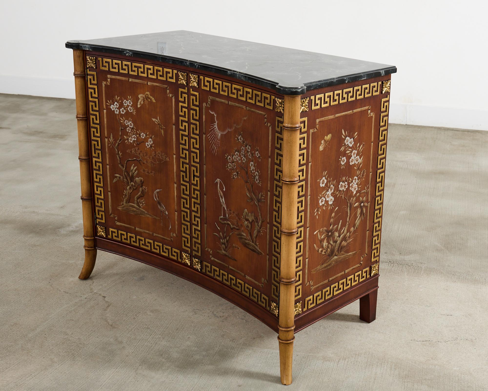Mario Buatta for Widdicomb Chinoiserie Decorated Server Cabinet 10