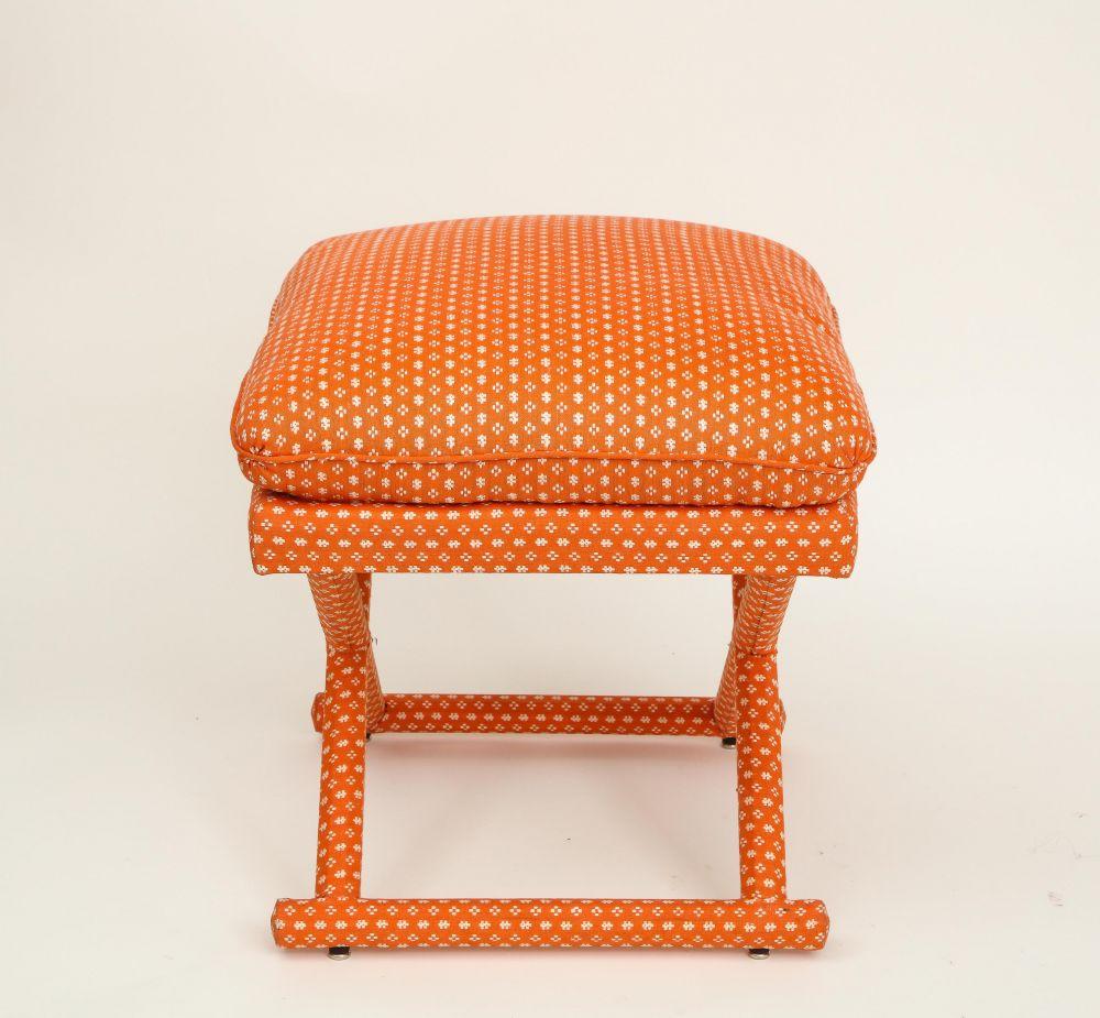 Woven Mario Buatta X-Form Bench For Sale