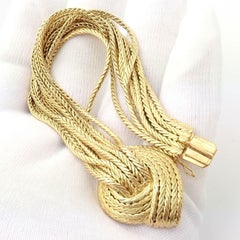 Mario Buccellati 11 Strand Yellow Gold Rope Bracelet