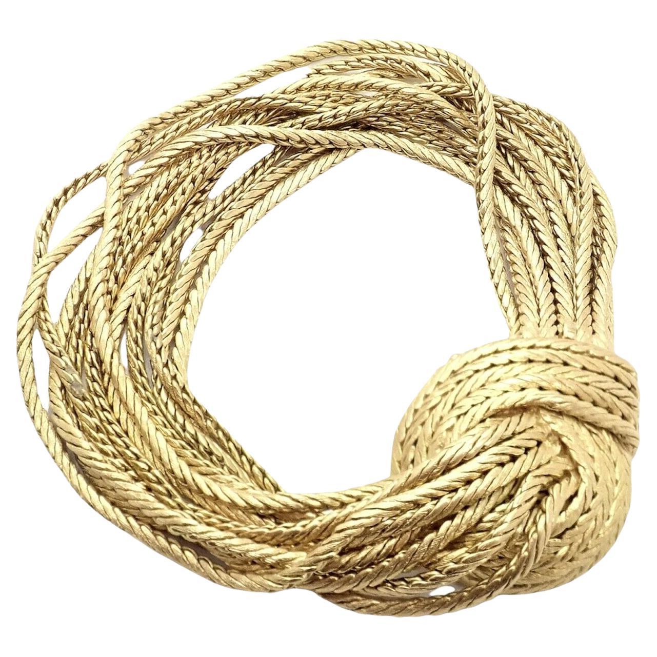 Mario Buccellati 11 Strand Yellow Gold Rope Bracelet