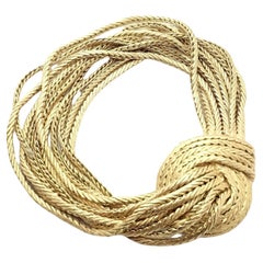 Mario Buccellati 11 Strand Yellow Gold Rope Bracelet