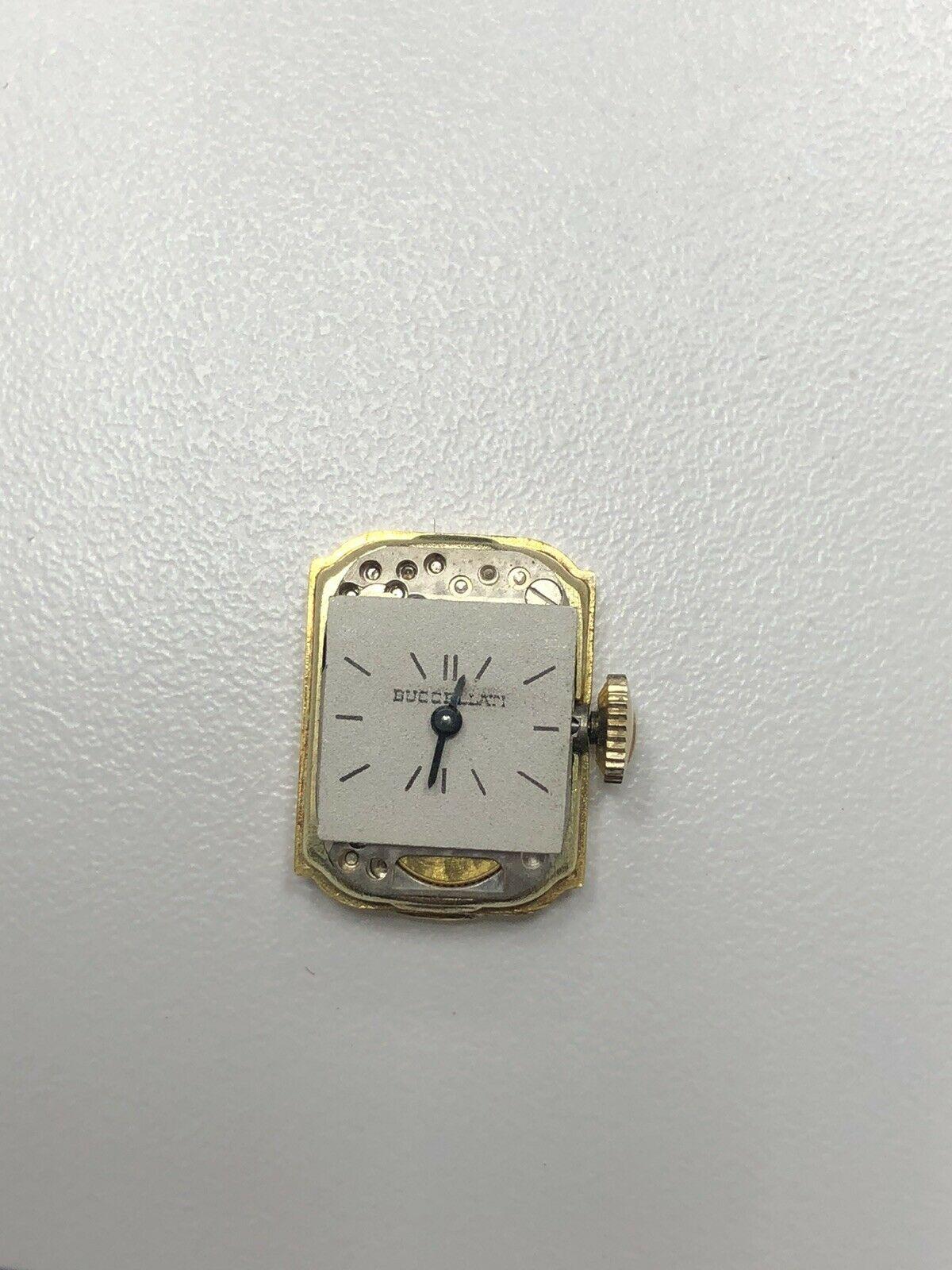 Mario Buccellati 14k Solid Gold And White Diamond Watch 

Fits 6-6.5 Inch wrist

40.3 Grams 

14mm Wide 

26 Round White Brilliant Cut Diamonds 

Color: E

Clarity: VS