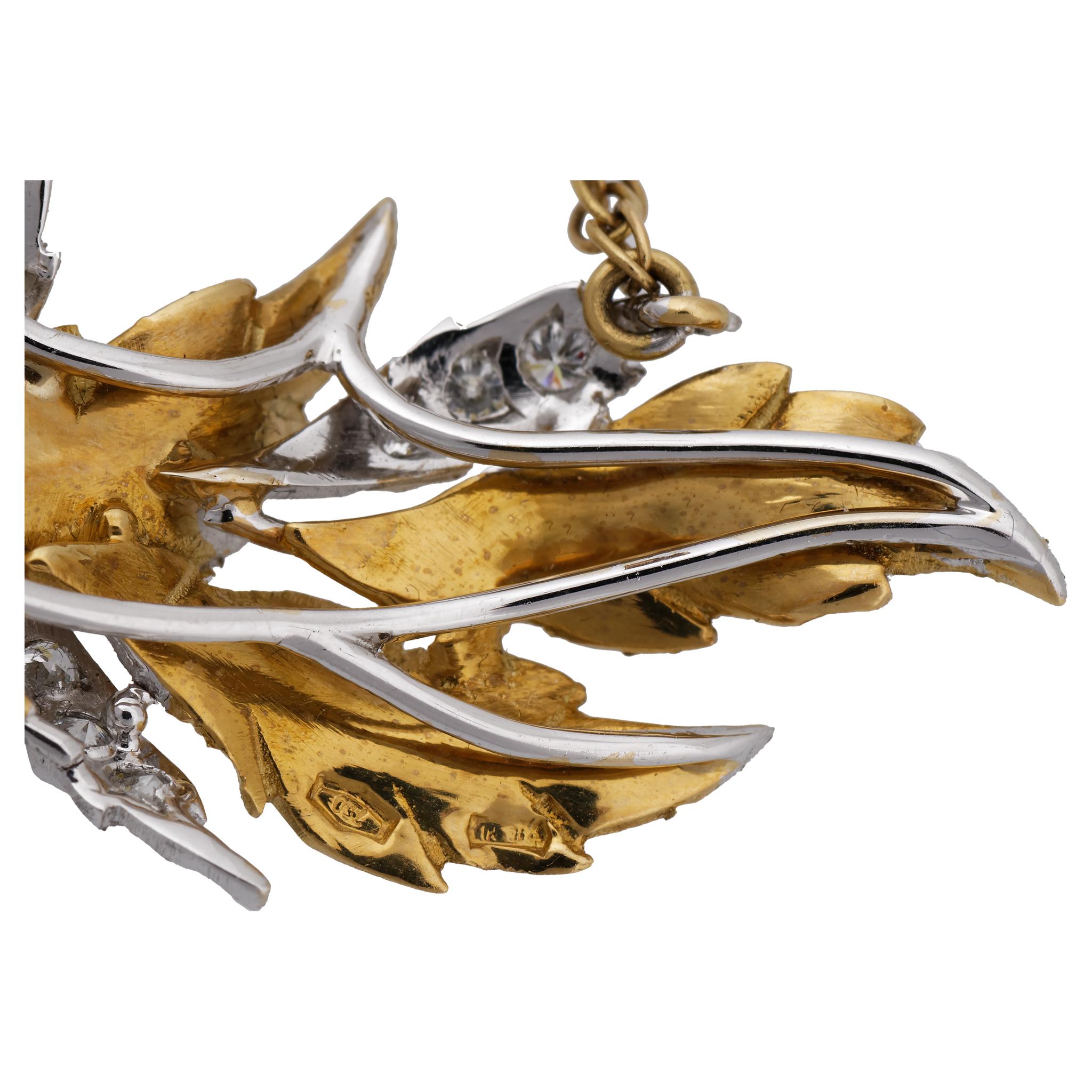 Women's Mario Buccellati 18 Karat Yellow and White Gold Diamond Necklace