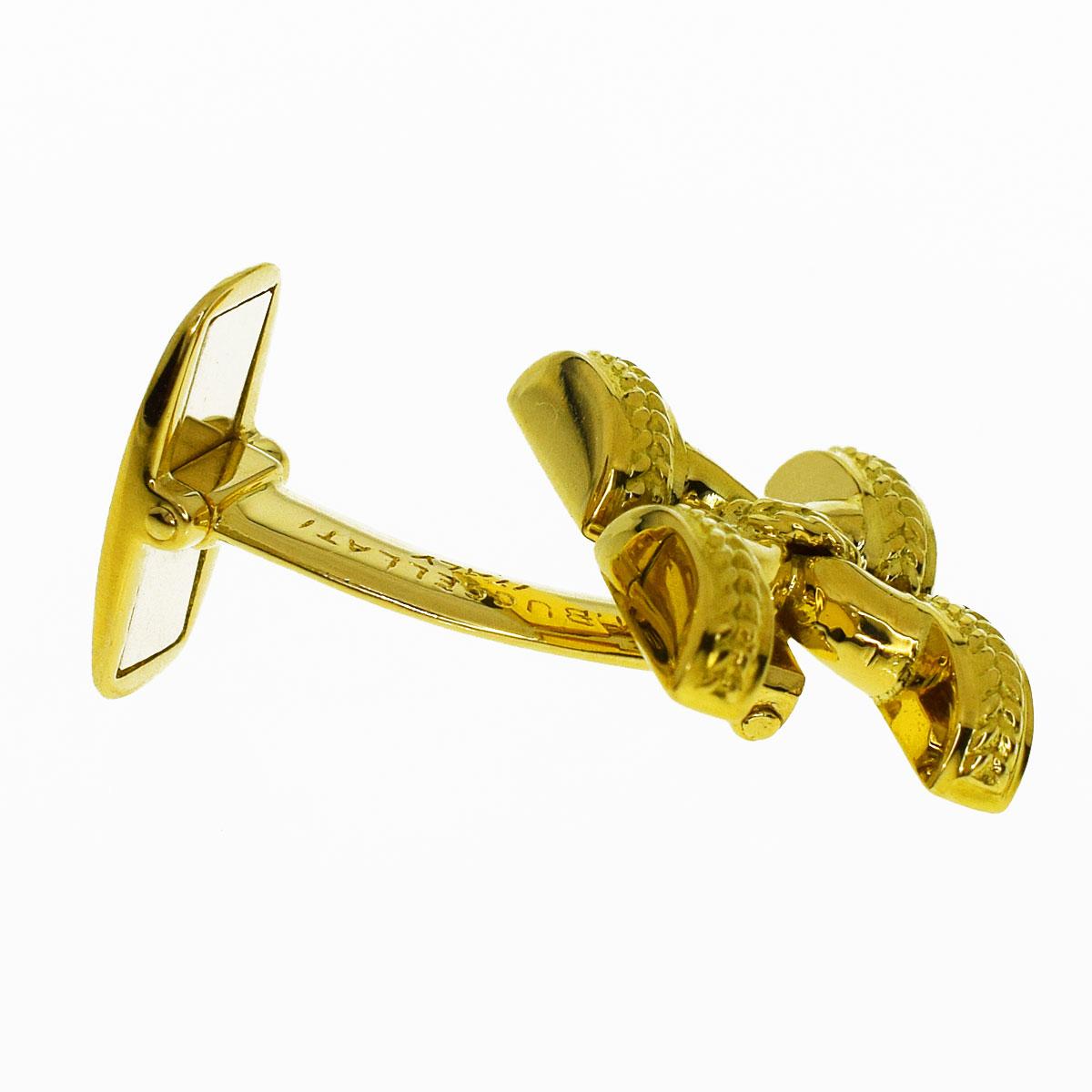 Mario Buccellati 18 Karat Yellow Gold Cufflinks For Sale 2