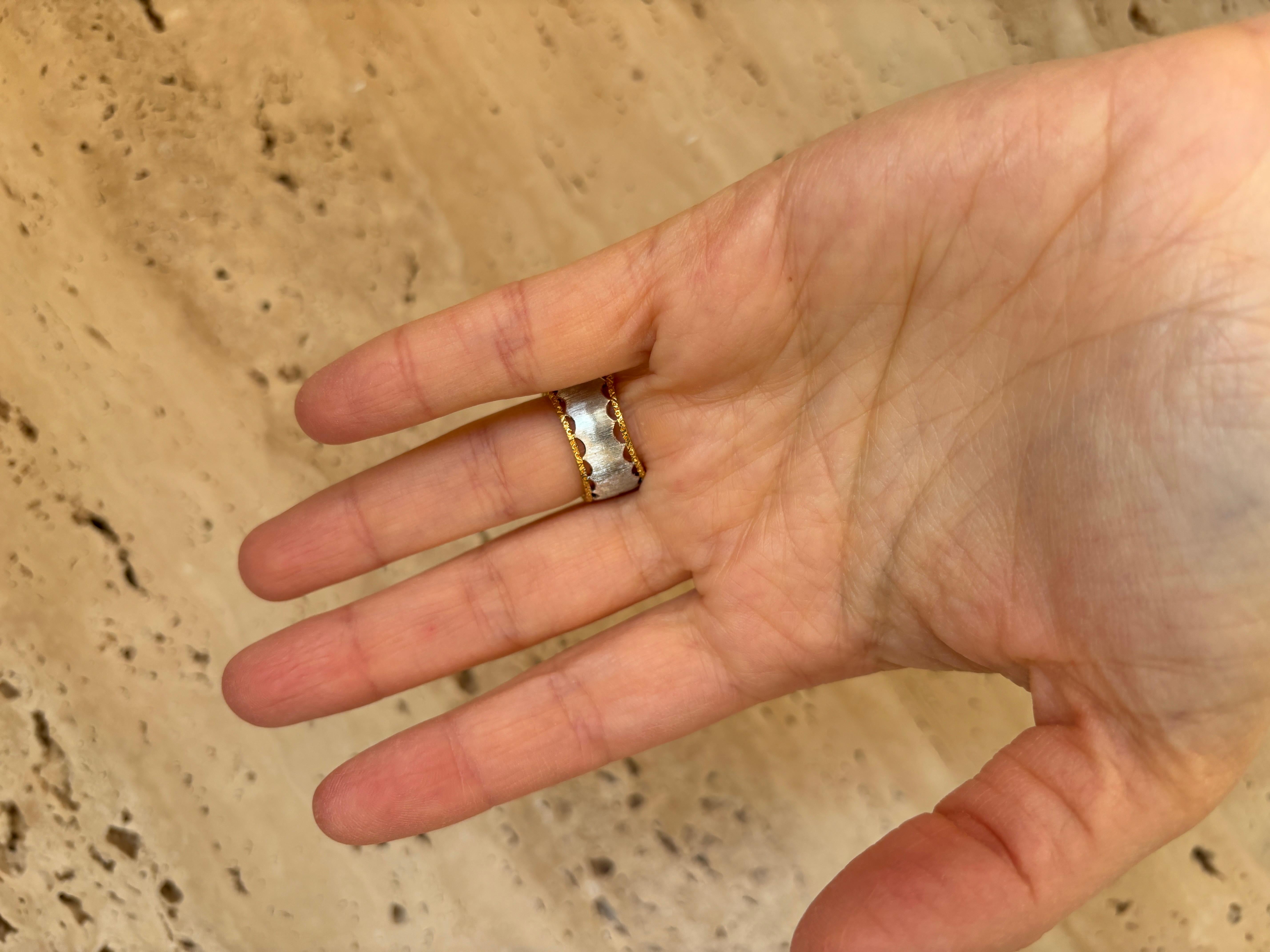Mario Buccellati 1.88 Carat Diamond Gold Band Ring For Sale 10