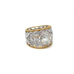 Mario Buccellati 1.88 Carat Diamond Gold Band Ring