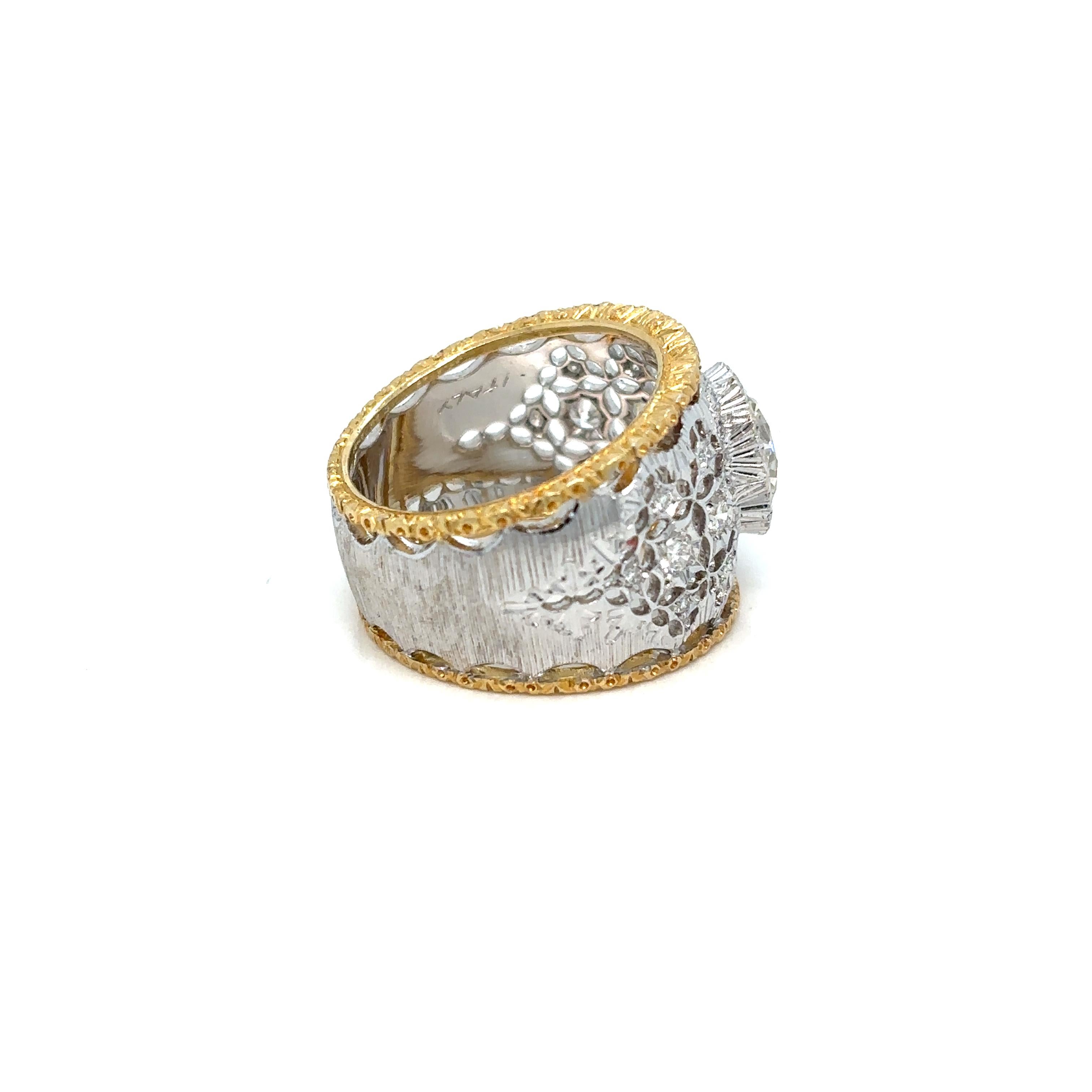 Mario Buccellati 1,88 Karat Diamant-Goldring mit Goldring im Zustand „Hervorragend“ im Angebot in Napoli, Italy