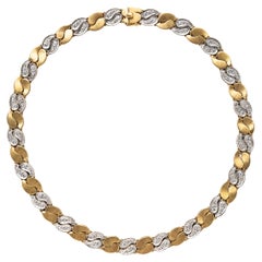Mario Buccellati 18K Bi-Color Gold and Diamond Necklace