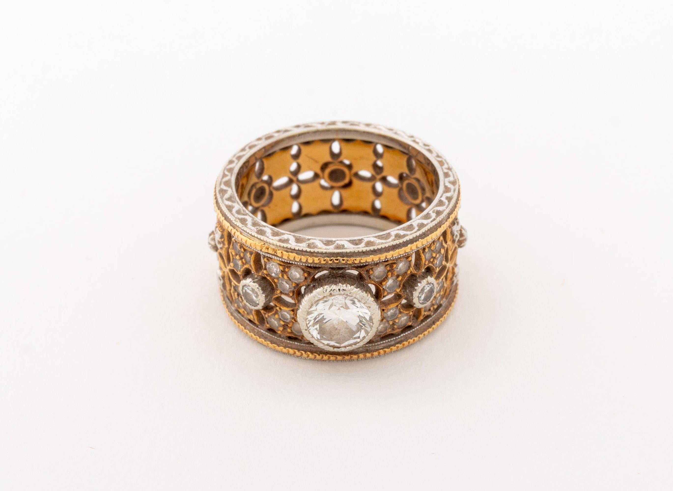 Mario Buccellati 18K Diamantring (Brillantschliff) im Angebot