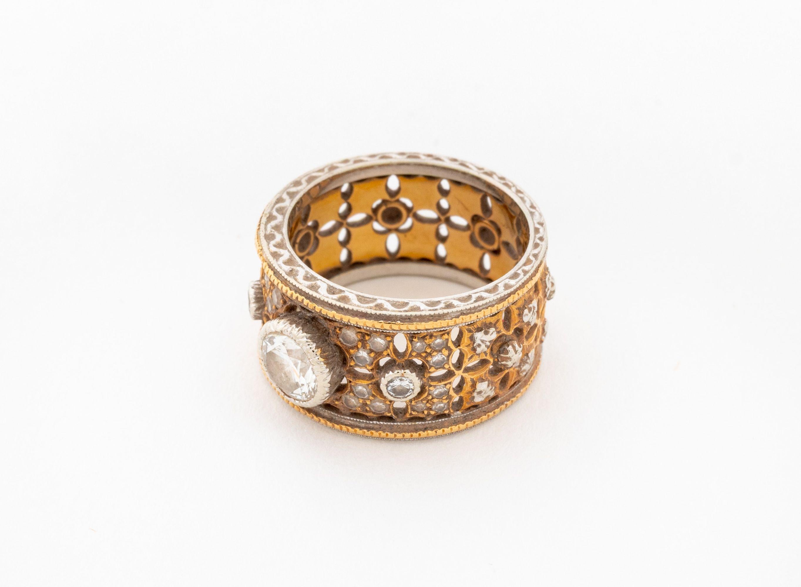 Mario Buccellati 18K Diamantring im Zustand „Gut“ im Angebot in Queens, NY
