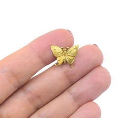 Mario Buccellati 18k Gold Butterfly Lapel Pin, Mid‑Century