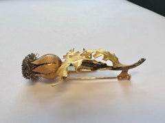 Mario Buccellati 18k Gold Thistle Brooch