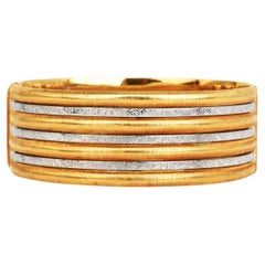 Mario Buccellati 18K Gold Two-Tone Wide Cuff Bracelet