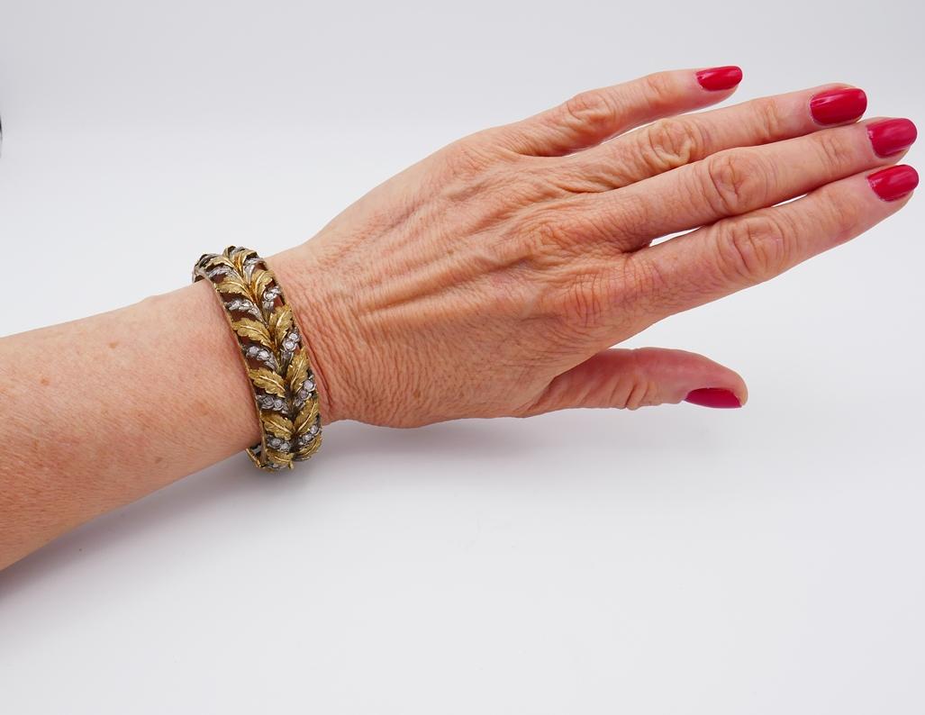 Mario Buccellati 18k Gold Vintage Bracelet Bangle Jewelry For Sale 2