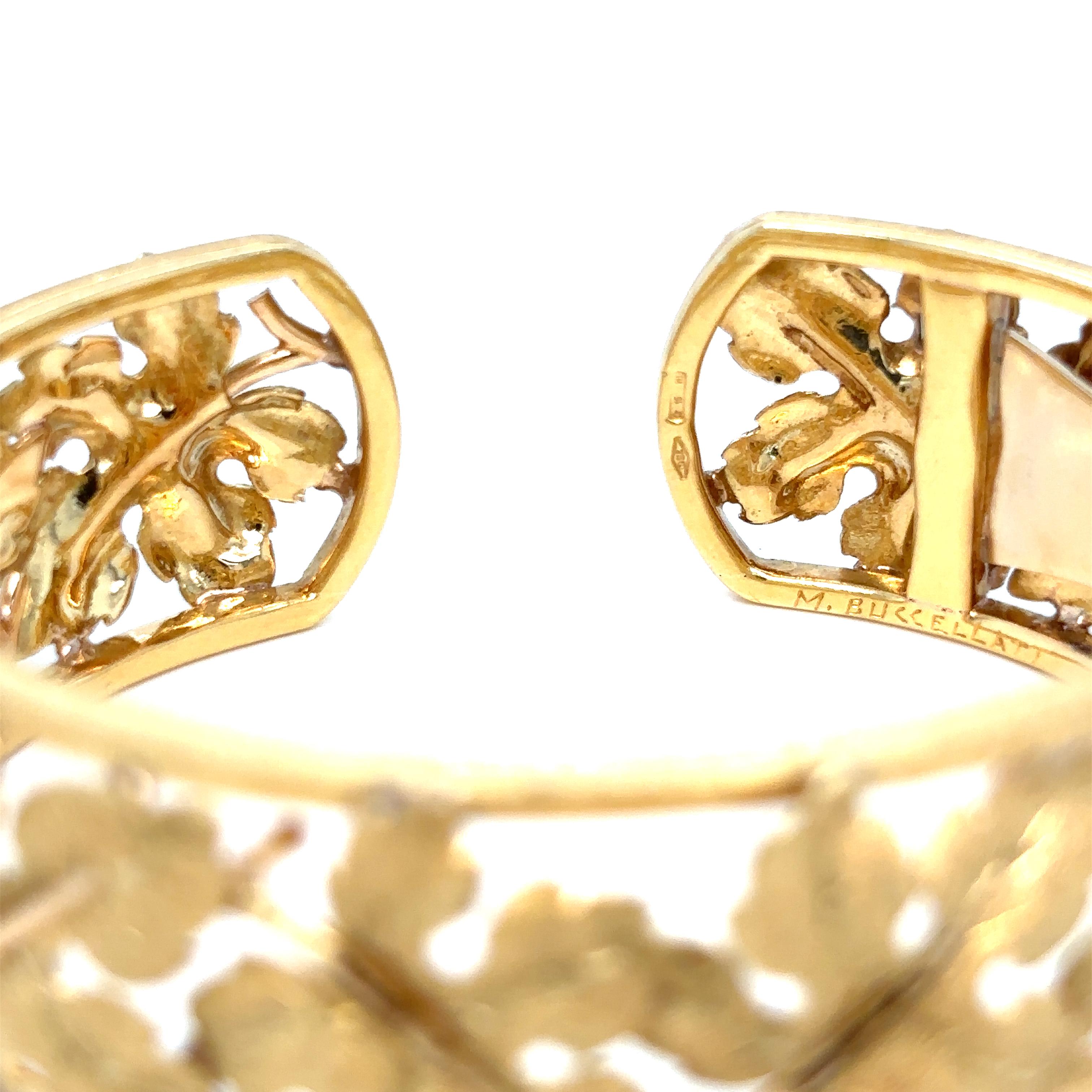 Mario Buccellati 18K Yellow Gold Cuff Bracelet 4