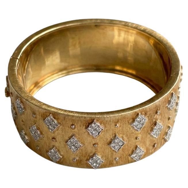 Mario Buccellati Bracelet en or jaune 18K avec diamants