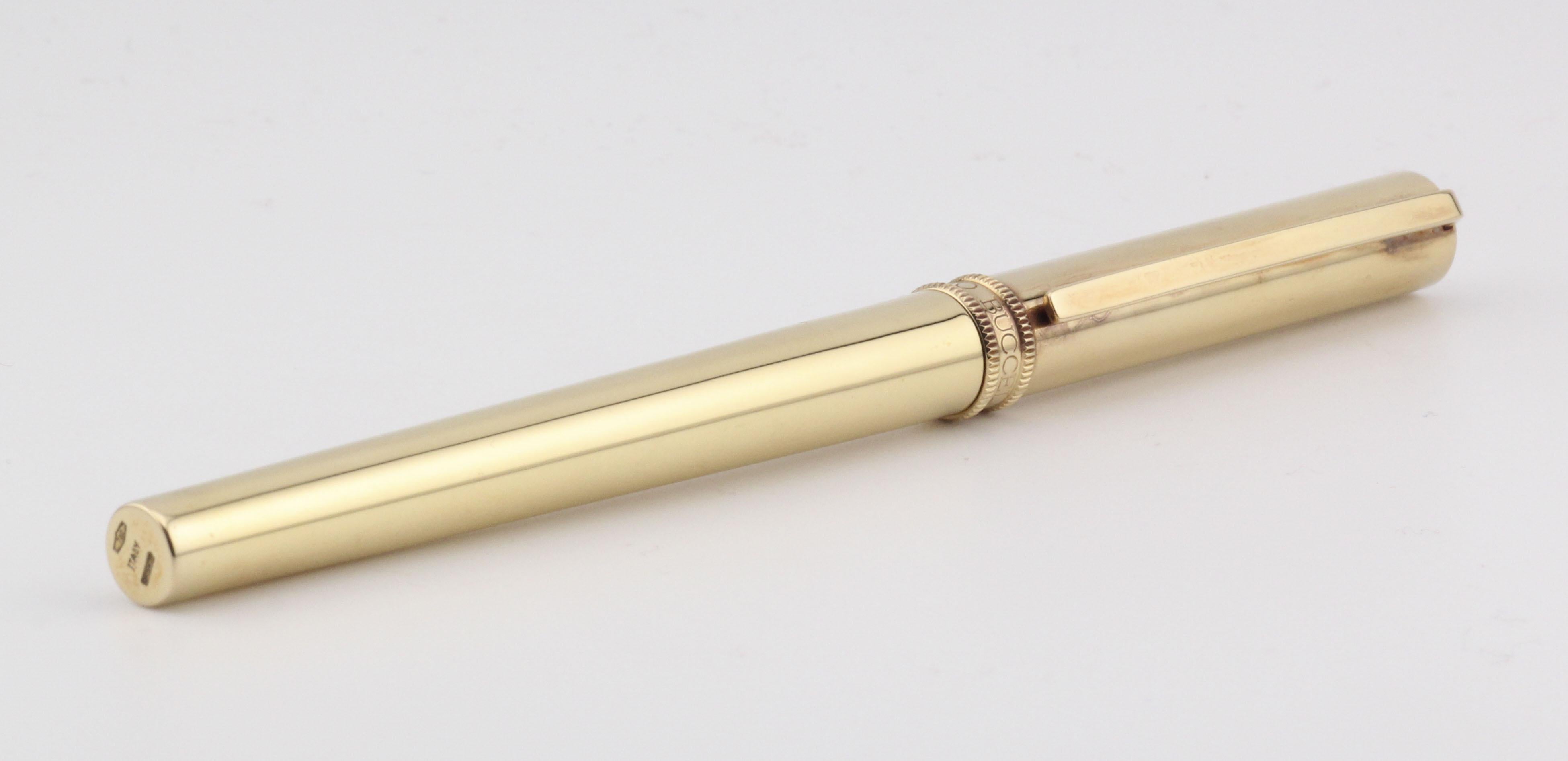 Mario Buccellati 18K Yellow Gold Roller Ball Pen with Box 6