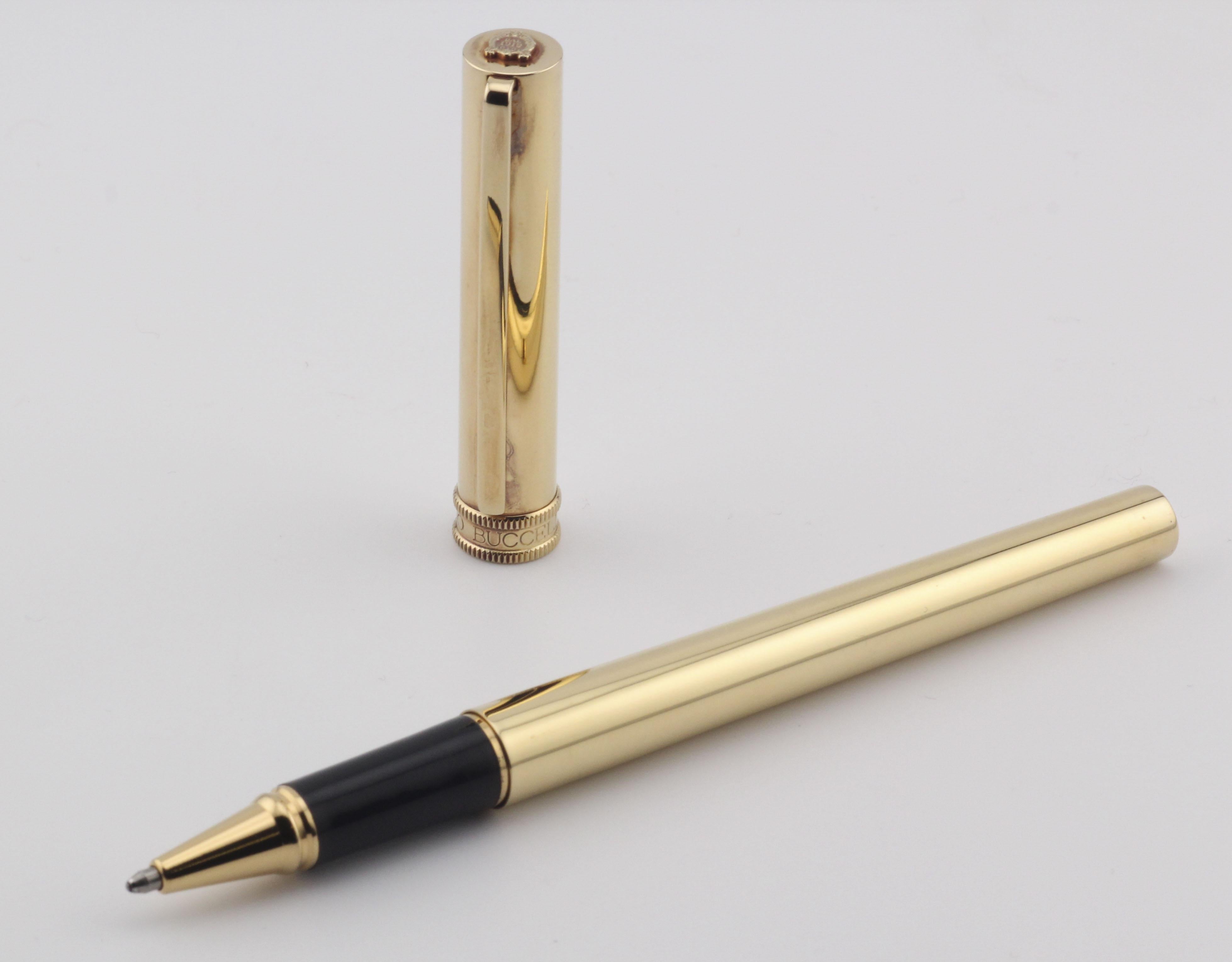 Mario Buccellati 18K Yellow Gold Roller Ball Pen with Box 1