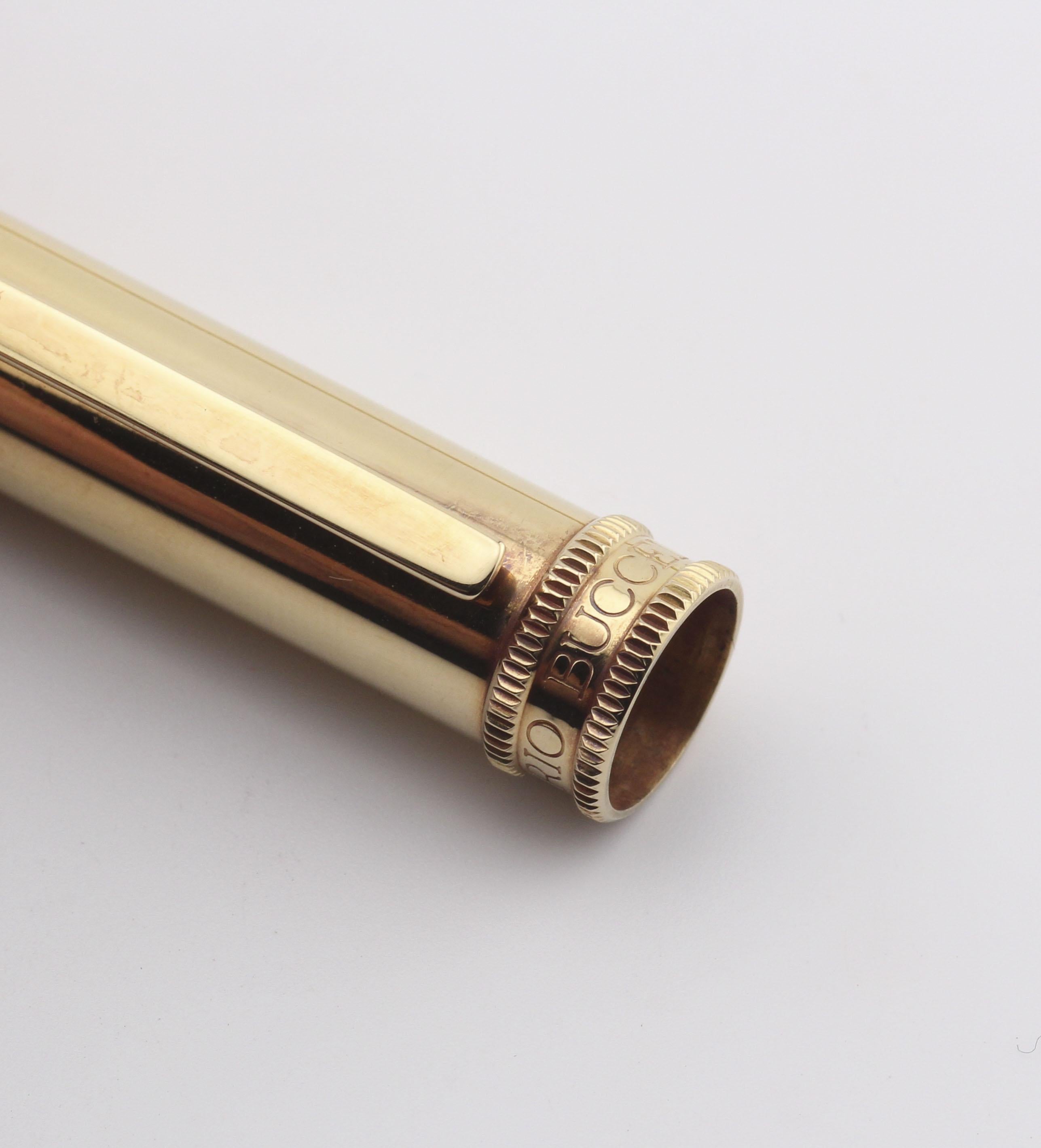 Mario Buccellati 18K Yellow Gold Roller Ball Pen with Box 2