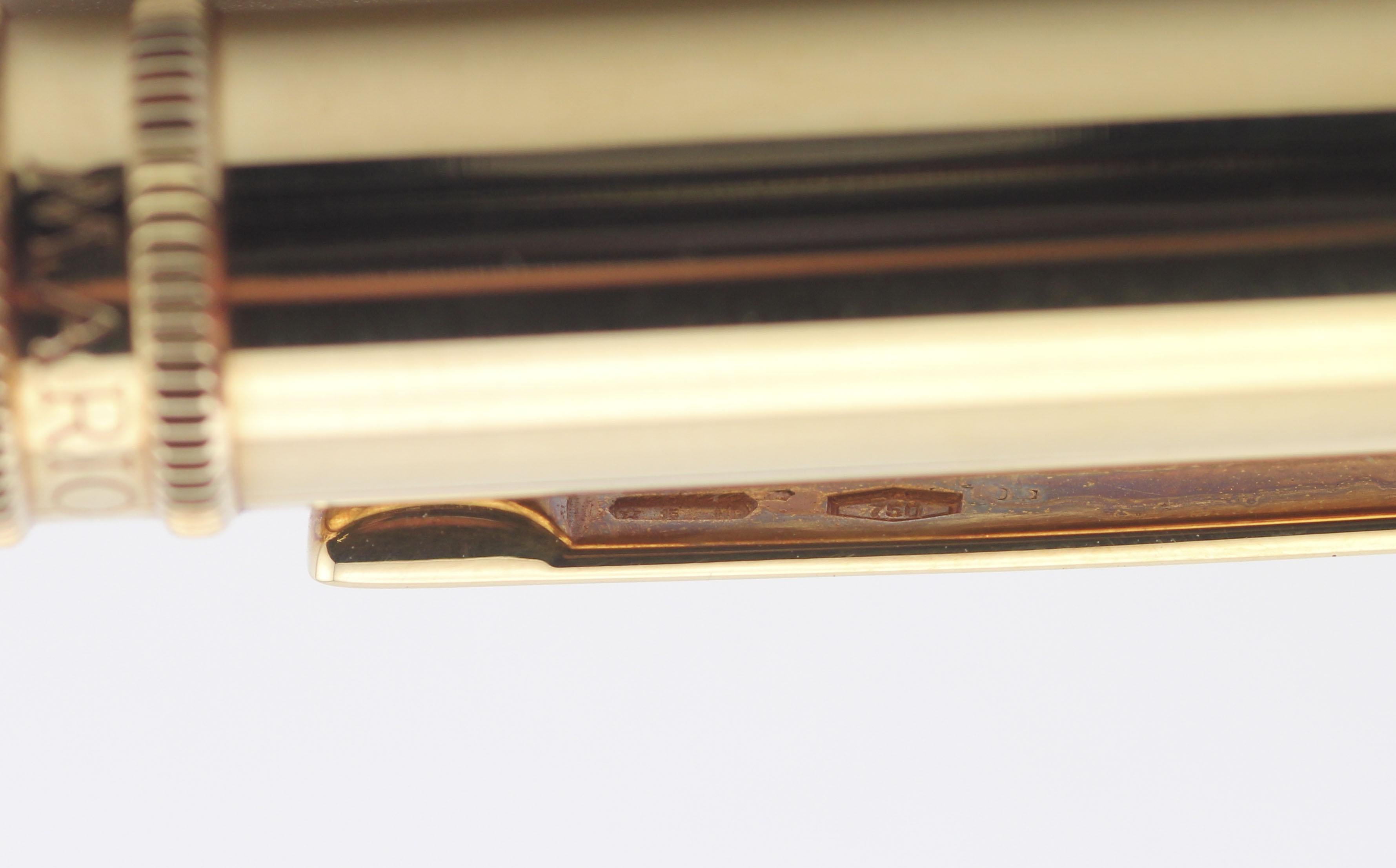Mario Buccellati 18K Yellow Gold Roller Ball Pen with Box 4