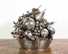Mario Buccellati, a Large Italian Silver Fruit Basket Centerpiece