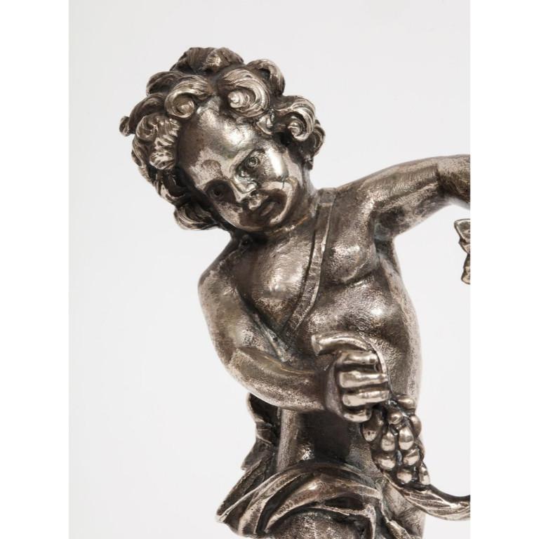 Mario Buccellati, a Pair of Sterling Silver Figures of Playful Children Cherubs 4