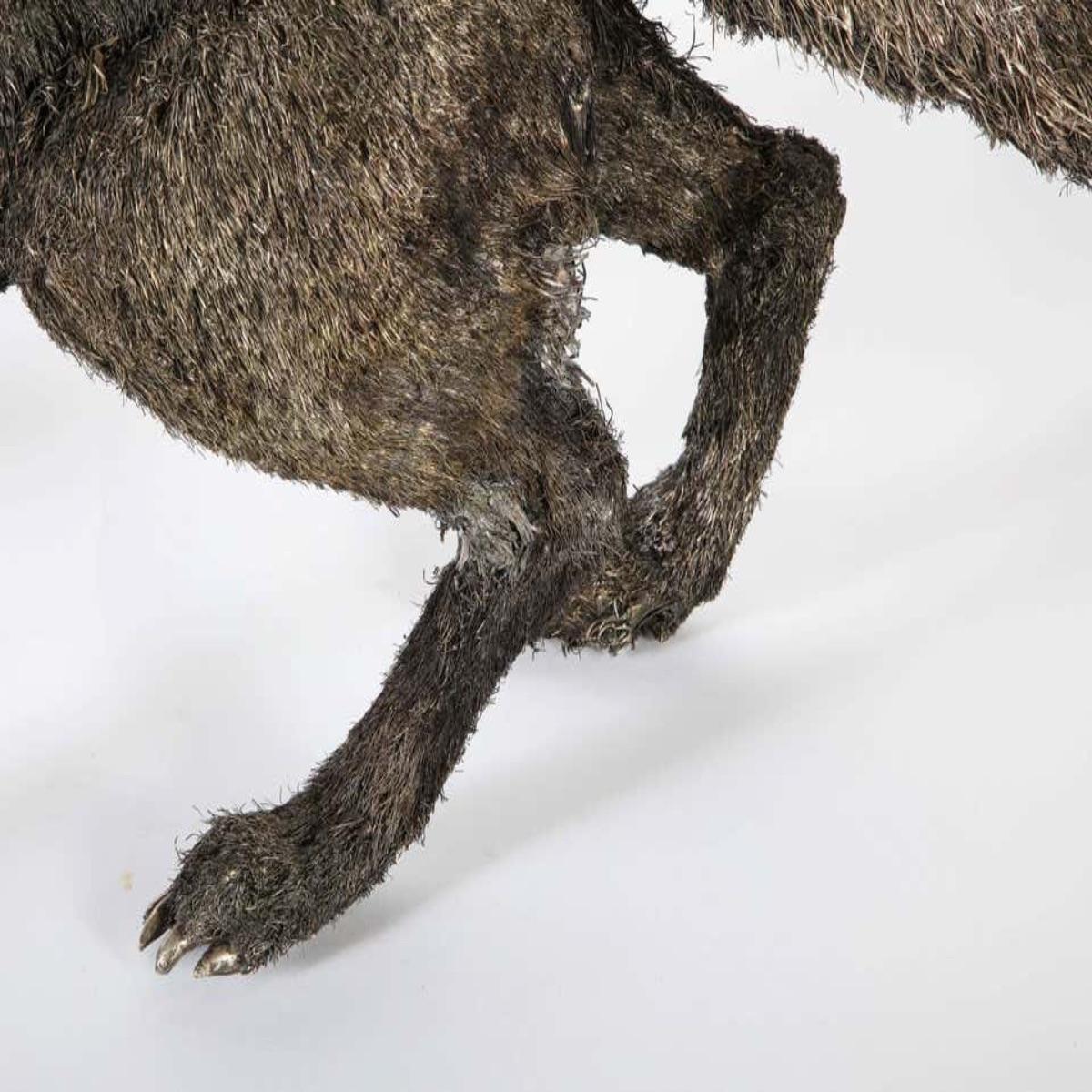 Mario Buccellati a Rare and Exceptional Nearly Life-Size Silver Wolf, circa 1970 5