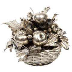 Vintage Mario Buccellati, an Italian Silver Fruit Basket Centerpiece