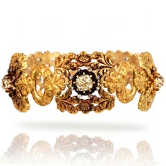 Mario Buccellati Bracciale antico in oro 18 carati con diamanti