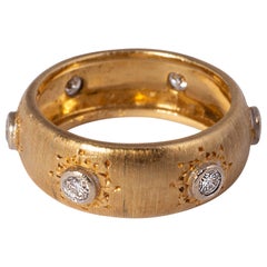 Mario Buccellati Band with Diamonds 18 Karat Yellow Gold