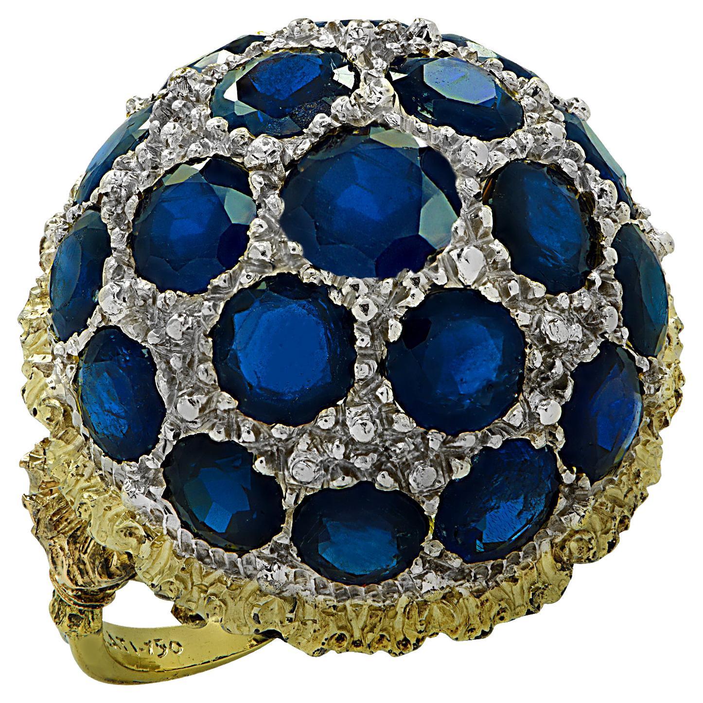 Mario Buccellati Bombe Sapphire Ring, Circa 1950