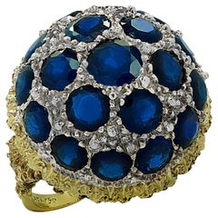Mario Buccellati Bombe Sapphire Ring, Circa 1950