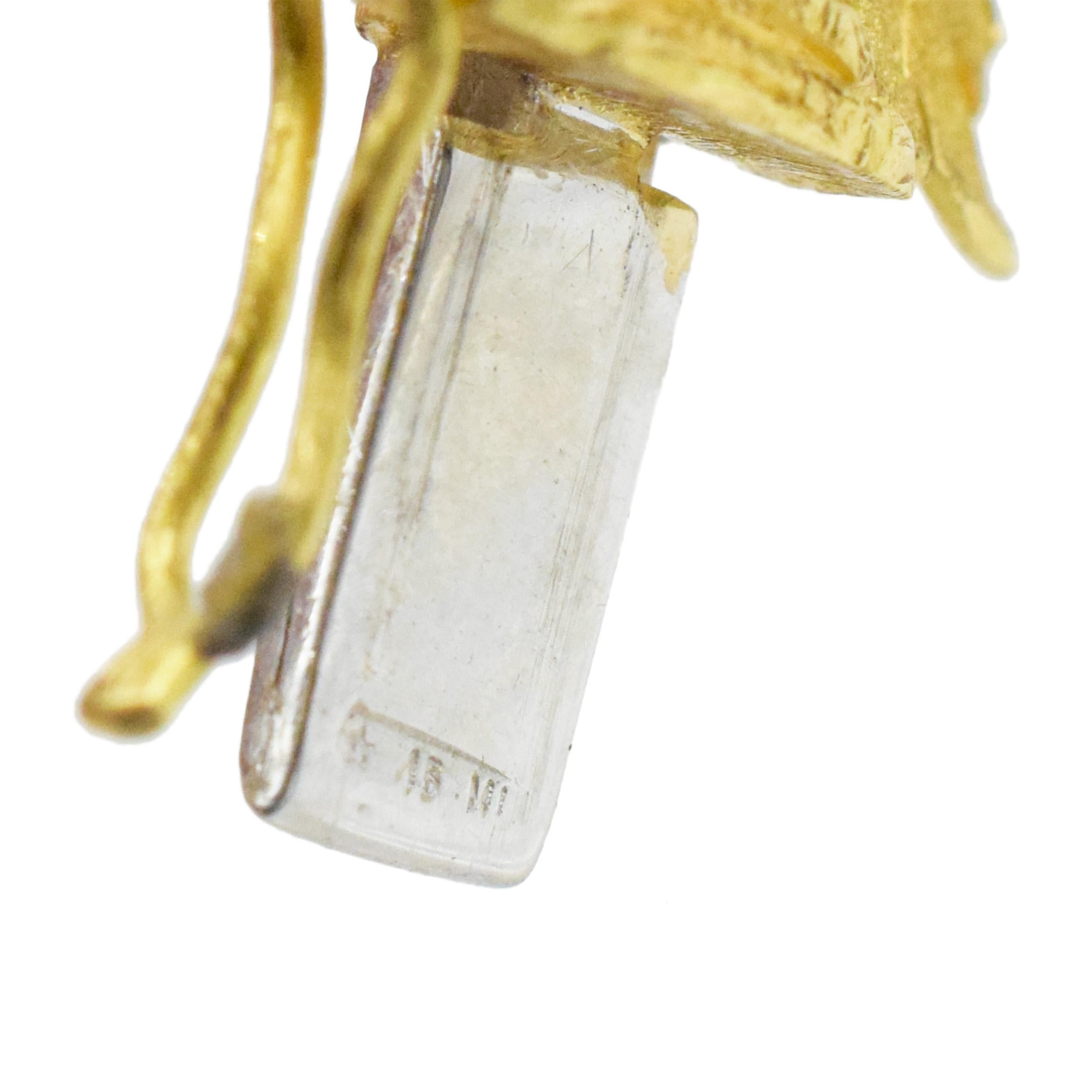 Mario Buccellati, collier en or jaune 18 carats avec corail sculpté et diamants en vente 6