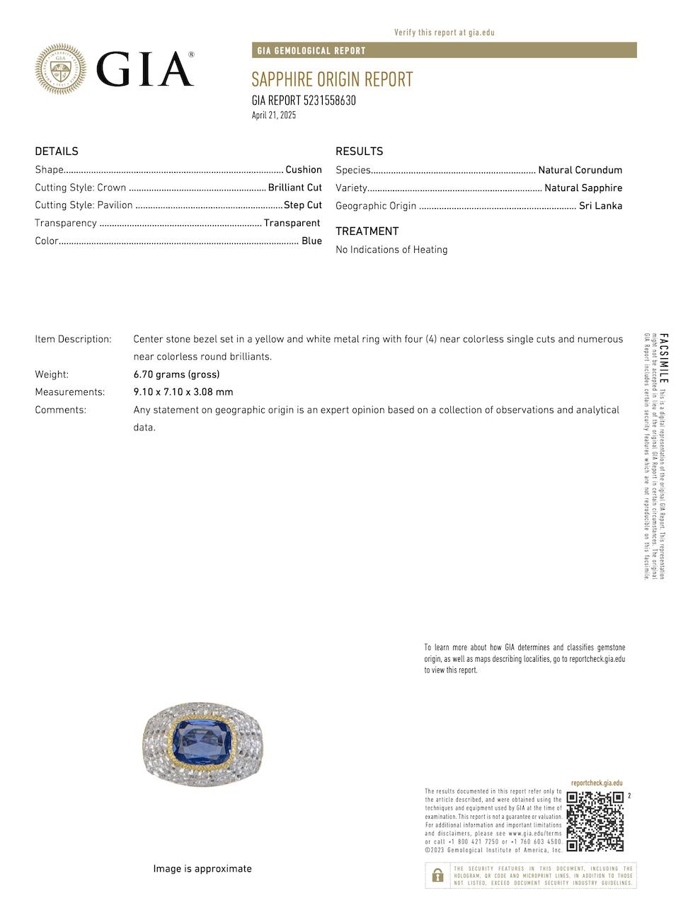 Retro Mario Buccellati Ceylon Sapphire Diamond 18K Dome Ring For Sale